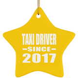 Taxi Driver Since 2017 - Star Ornament