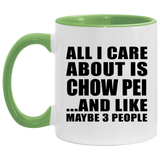 All I Care About Is Chow Pei - 11oz Accent Mug Green