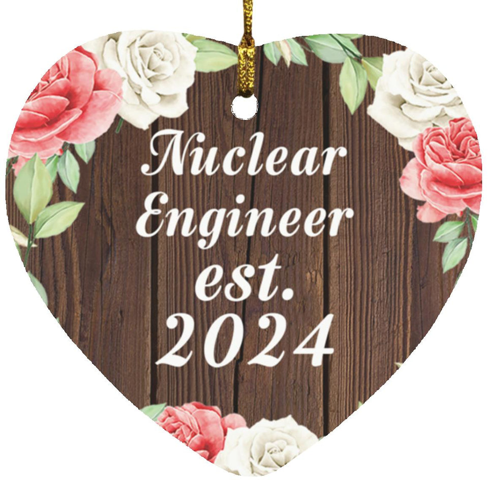 Nuclear Engineer Established Est. 2024 - Heart Ornament A