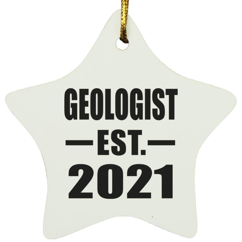 Geologist Established EST. 2021 - Star Ornament
