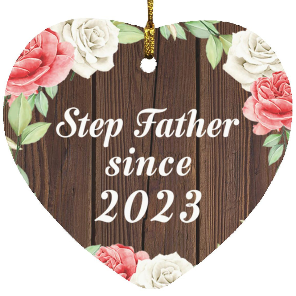 Step Father Since 2023 - Heart Ornament A