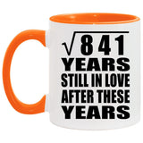 29th Anniversary Square Root of 841 Years Still In Love - 11oz Accent Mug Orange