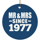 47th Anniversary Mr & Mrs Since 1977 - Circle Ornament