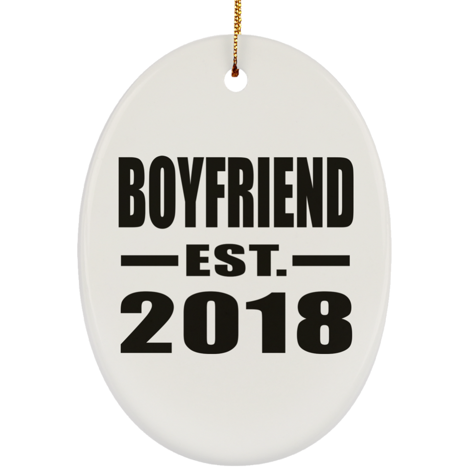 Boyfriend Established EST. 2018 - Oval Ornament