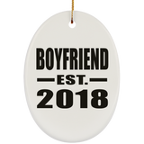 Boyfriend Established EST. 2018 - Oval Ornament