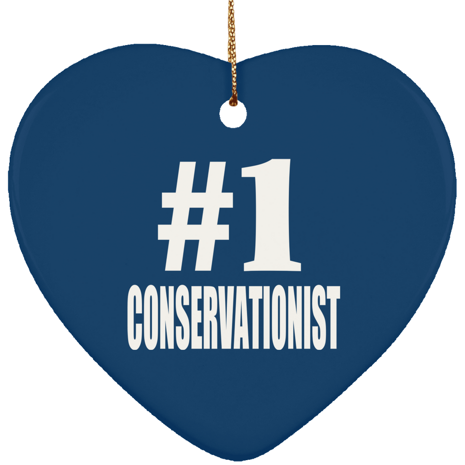 Number One #1 Conservationist - Heart Ornament