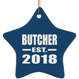 Butcher Established EST. 2018 - Star Ornament