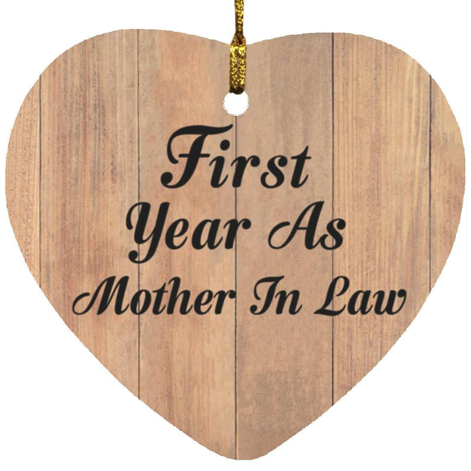 First Year As Mother In Law - Heart Ornament C