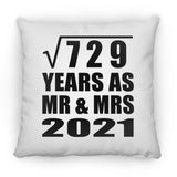 27th Anniversary Square Root of 729 Years As Mr & Mrs 2021 - Throw Pillow