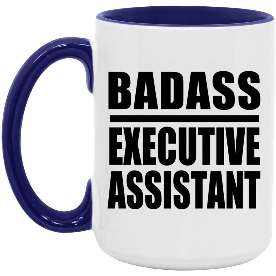 Badass Executive Assistant - 15oz Accent Mug Purple
