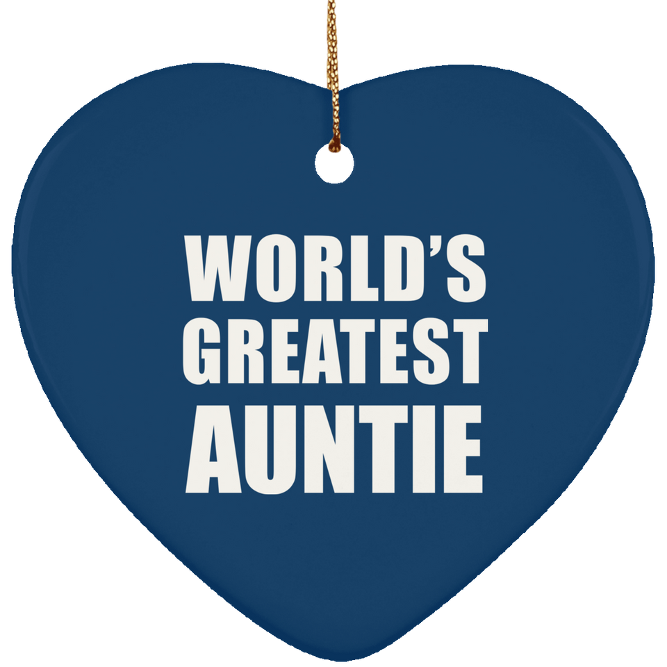 World's Greatest Auntie - Heart Ornament