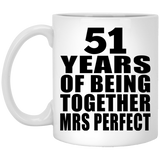 51st Anniversary 51 Years Of Being Mrs Perfect - 11 Oz Coffee Mug