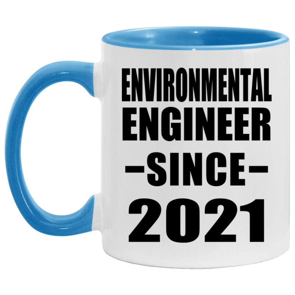 Environmental Engineer Since 2021 - 11oz Accent Mug Blue