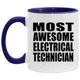 Most Awesome Electrical Technician - 11oz Accent Mug Purple