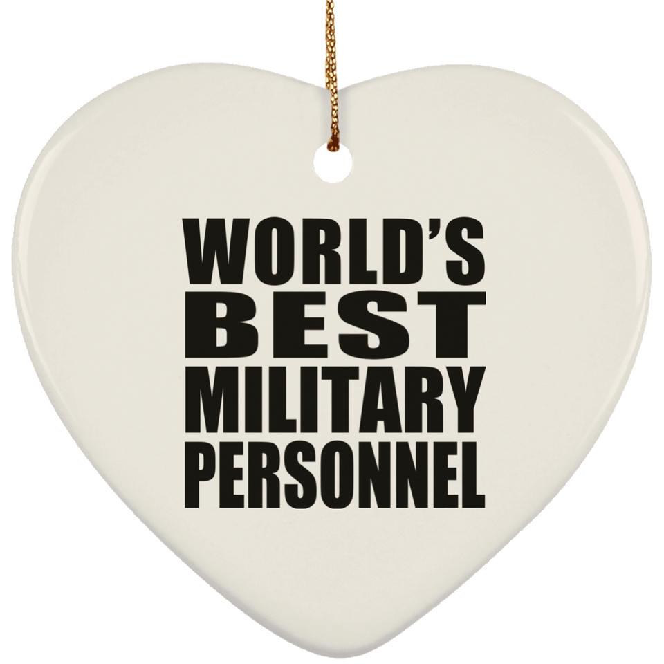 World's Best Military Personnel - Heart Ornament