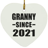 Granny Since 2021 - Heart Ornament