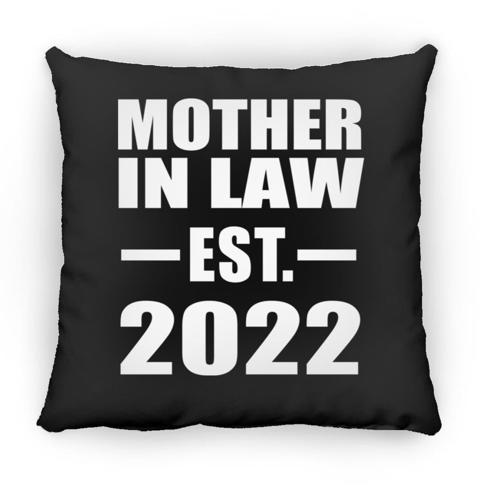 Mother In Law Established EST. 2022 - Throw Pillow Black