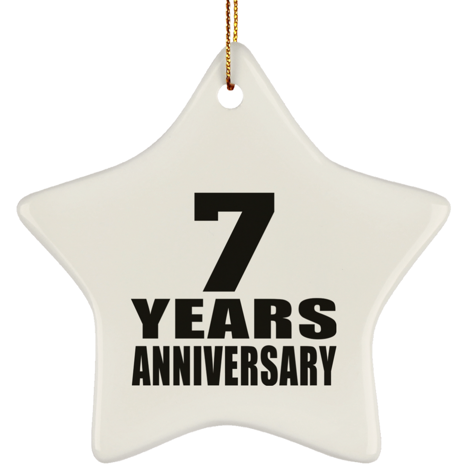 7th Anniversary 7 Years - Star Ornament