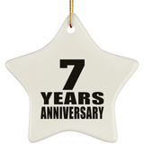 7th Anniversary 7 Years - Star Ornament