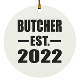 Butcher Established EST. 2022 - Circle Ornament