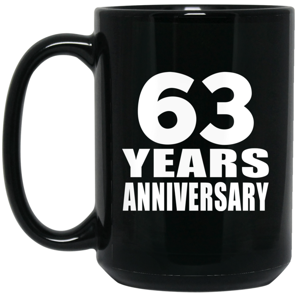 63rd Anniversary 63 Years - 15 Oz Coffee Mug Black
