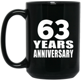 63rd Anniversary 63 Years - 15 Oz Coffee Mug Black