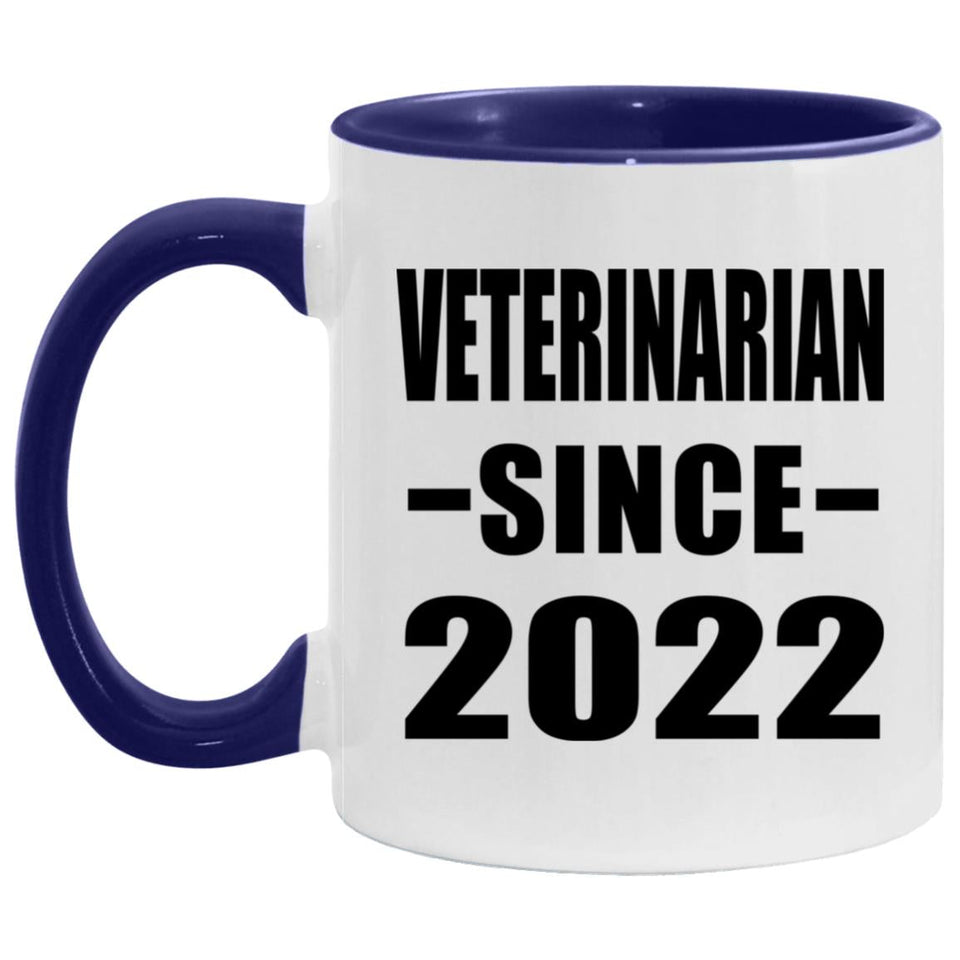Veterinarian Since 2022 - 11oz Accent Mug Purple