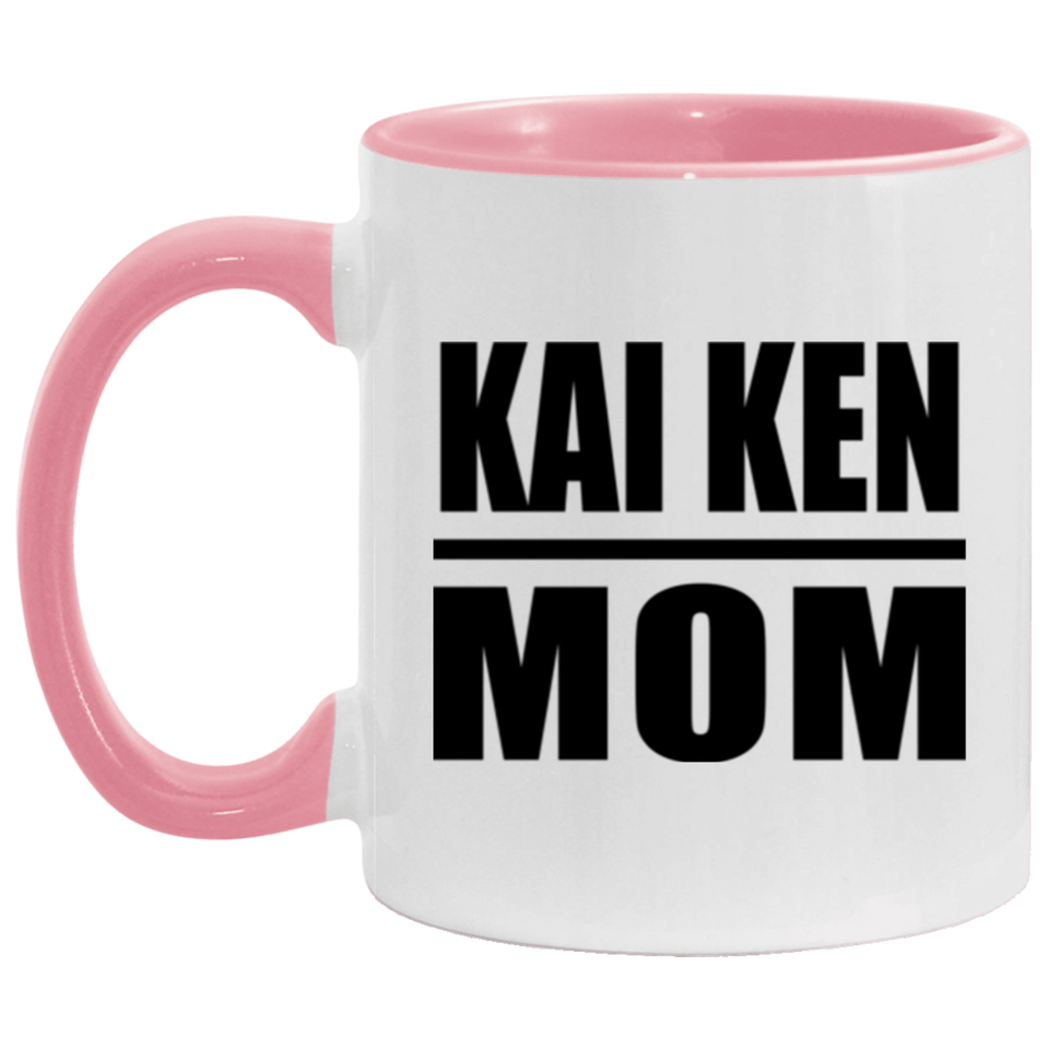 Kai Ken Mom - 11oz Accent Mug Pink