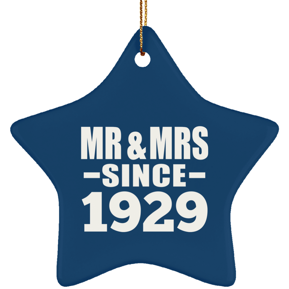 95th Anniversary Mr & Mrs Since 1929 - Star Ornament