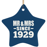 95th Anniversary Mr & Mrs Since 1929 - Star Ornament