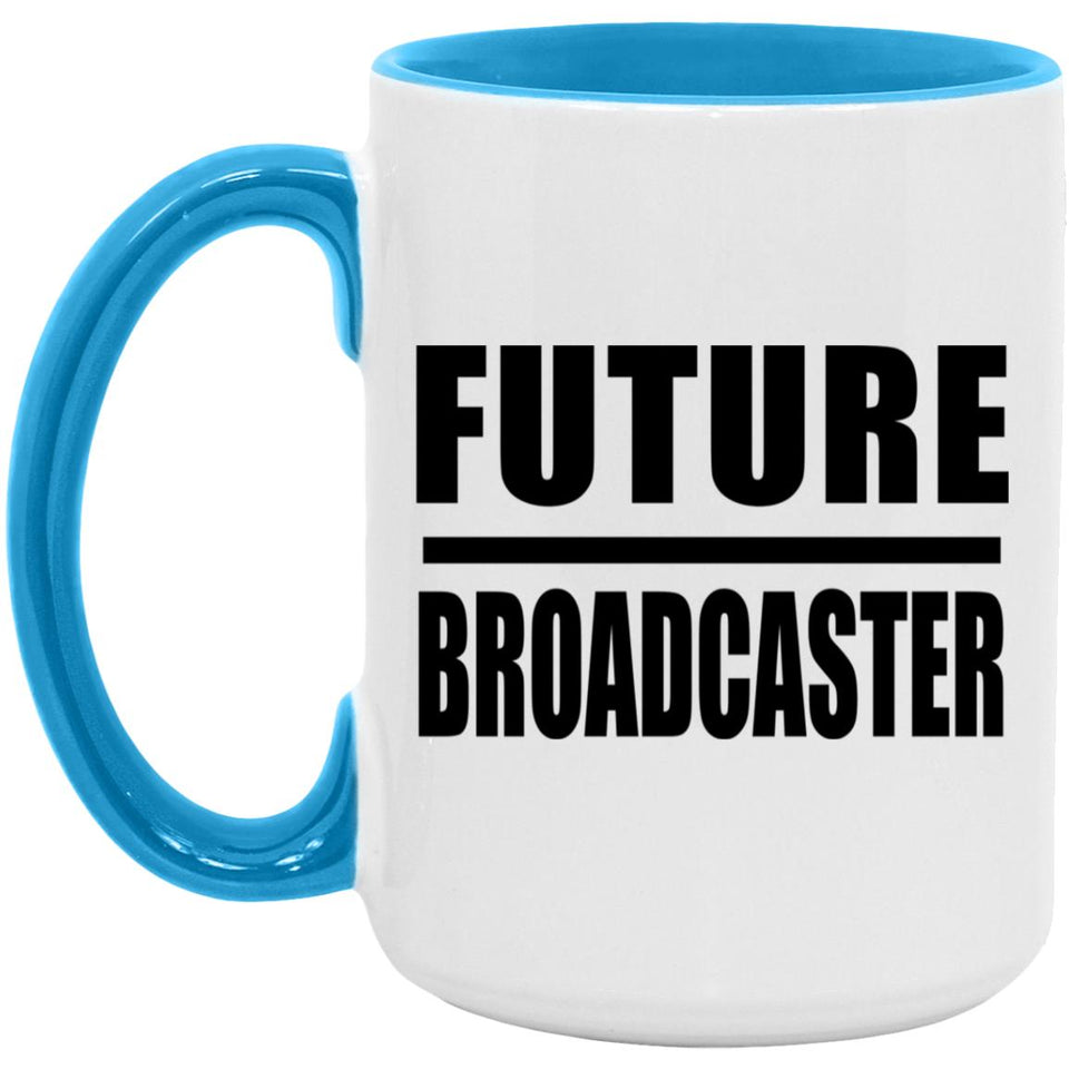 Future Broadcaster - 15oz Accent Mug Blue