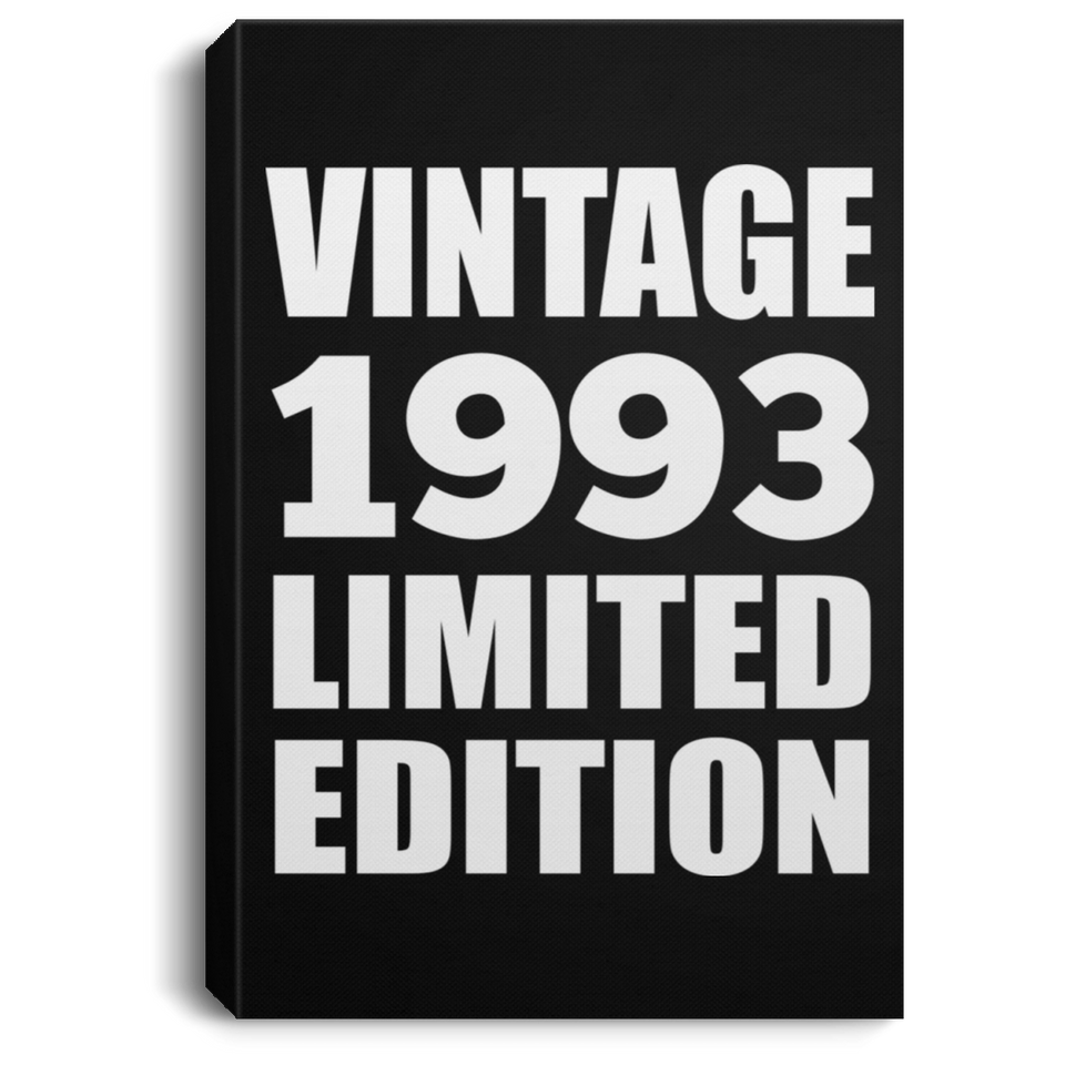 31st Birthday Vintage 1993 Limited Edition - Canvas Portrait