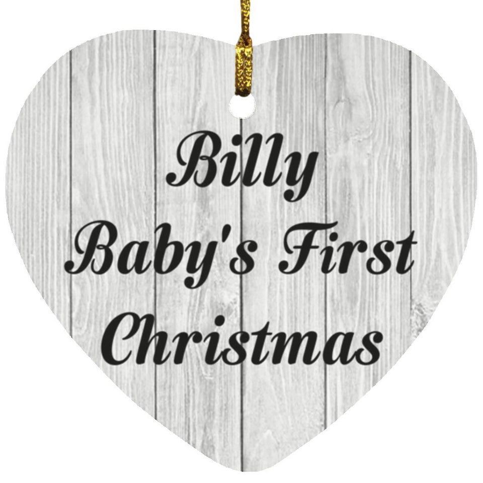 Billy Baby's First Christmas - Heart Ornament F