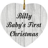 Billy Baby's First Christmas - Heart Ornament F