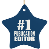 Number One #1 Publication Editor - Star Ornament