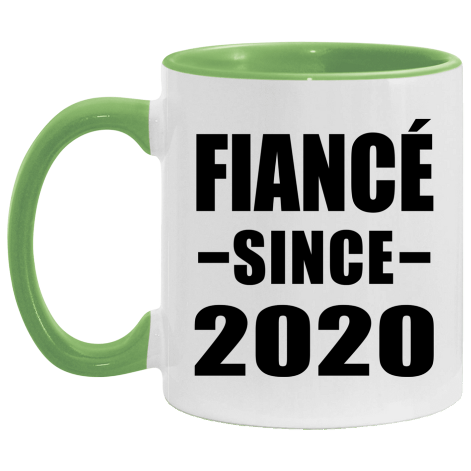 Fiance Since 2020 - 11oz Accent Mug Green