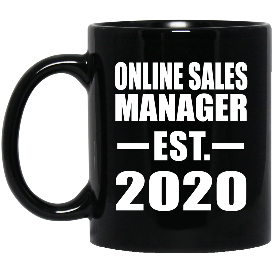 Online Sales Manager Established EST. 2020 - 11oz Coffee Mug Black