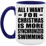 All I Want For Christmas Is More Synchronized Swimming - 15oz Accent Mug Purple