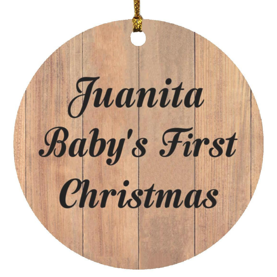 Juanita Baby's First Christmas - Circle Ornament C