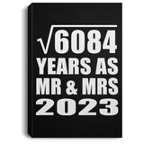78th Anniversary Square Root of 6084 Years As Mr & Mrs 2023 - Canvas Portrait