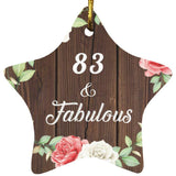 83rd Birthday 83 & Fabulous - Star Ornament A