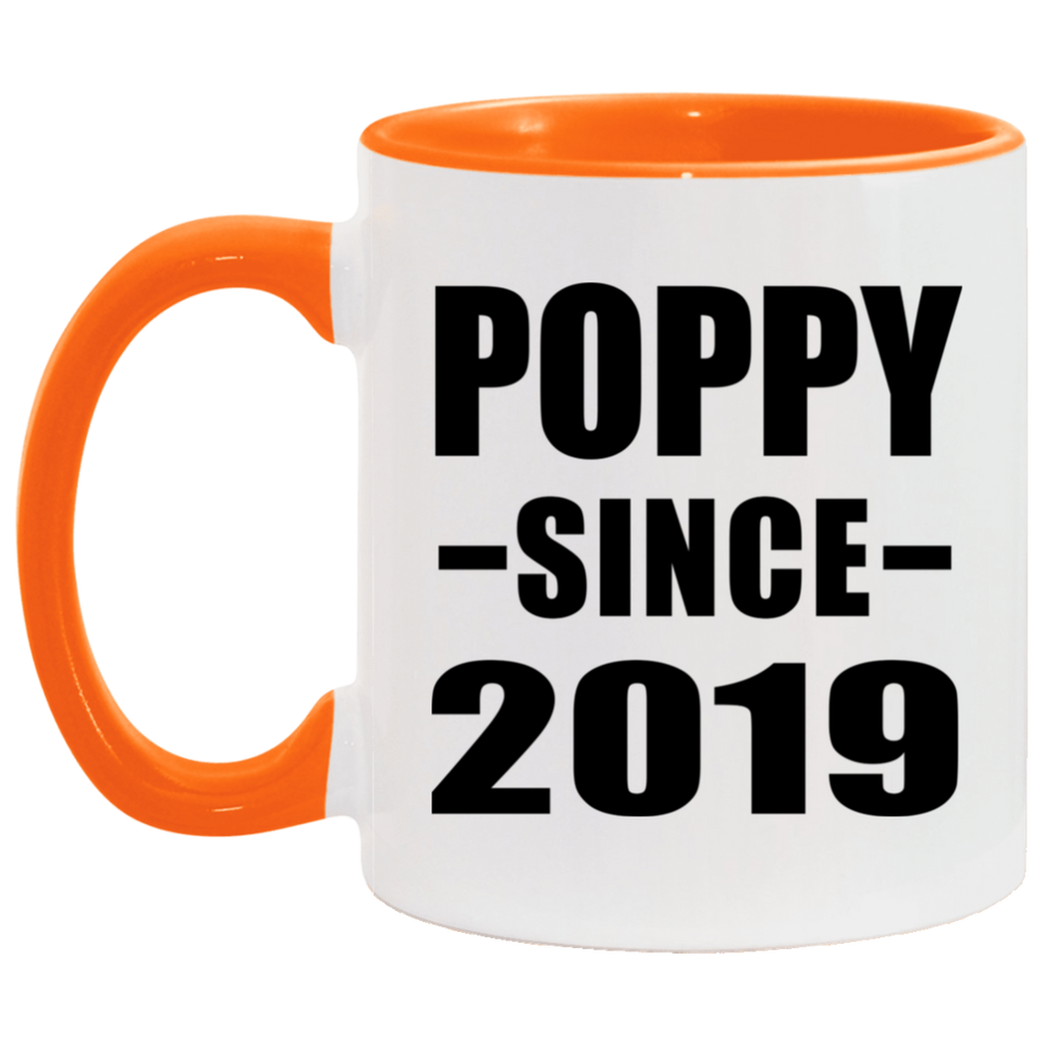 Poppy Since 2019 - 11oz Accent Mug Orange