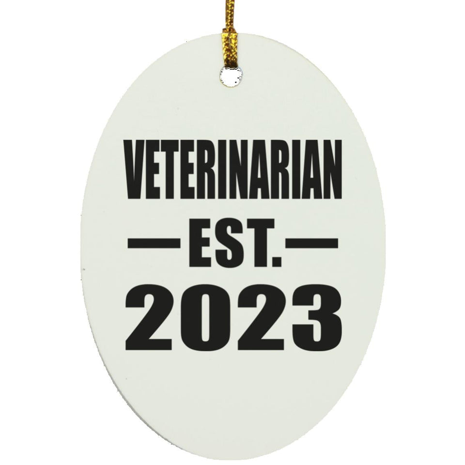 Veterinarian Established EST. 2023 - Oval Ornament