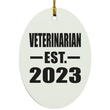 Veterinarian Established EST. 2023 - Oval Ornament