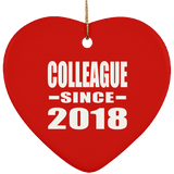 Colleague Since 2018 - Heart Ornament