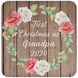 First Christmas As Grandpa 2020 - Drink Coaster B