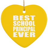 Best School Principal Ever - Heart Ornament