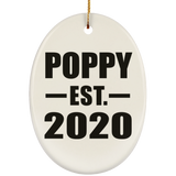 Poppy Established EST. 2020 - Oval Ornament