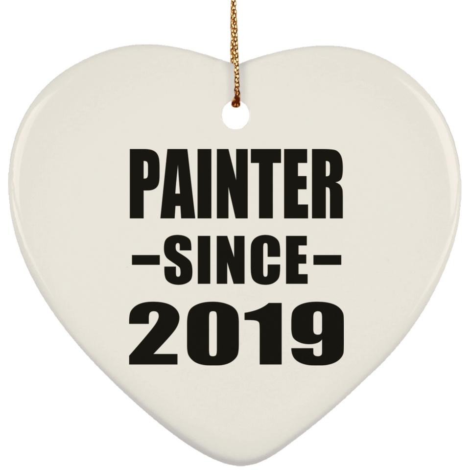Painter Since 2019 - Heart Ornament