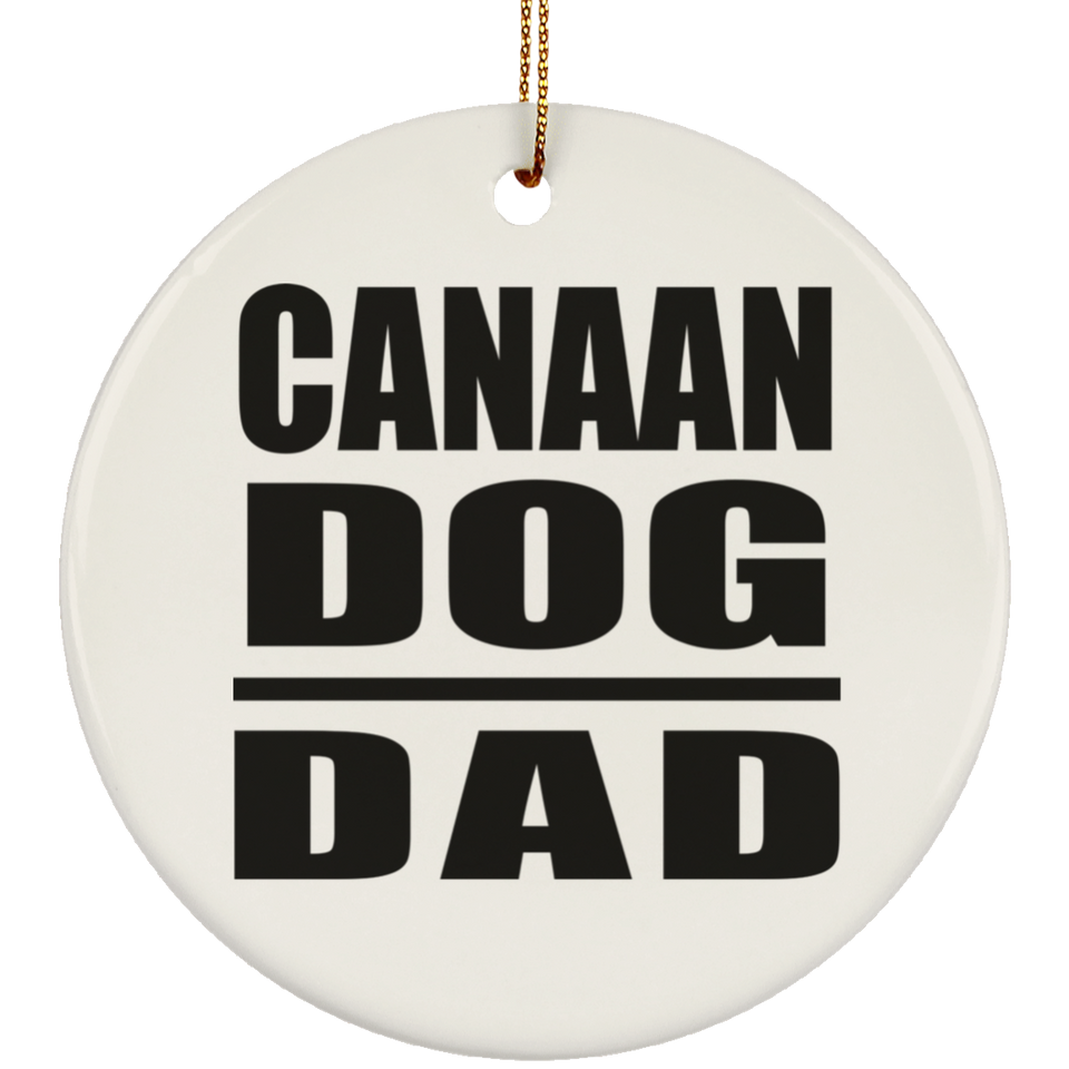 Canaan Dog Dad - Circle Ornament
